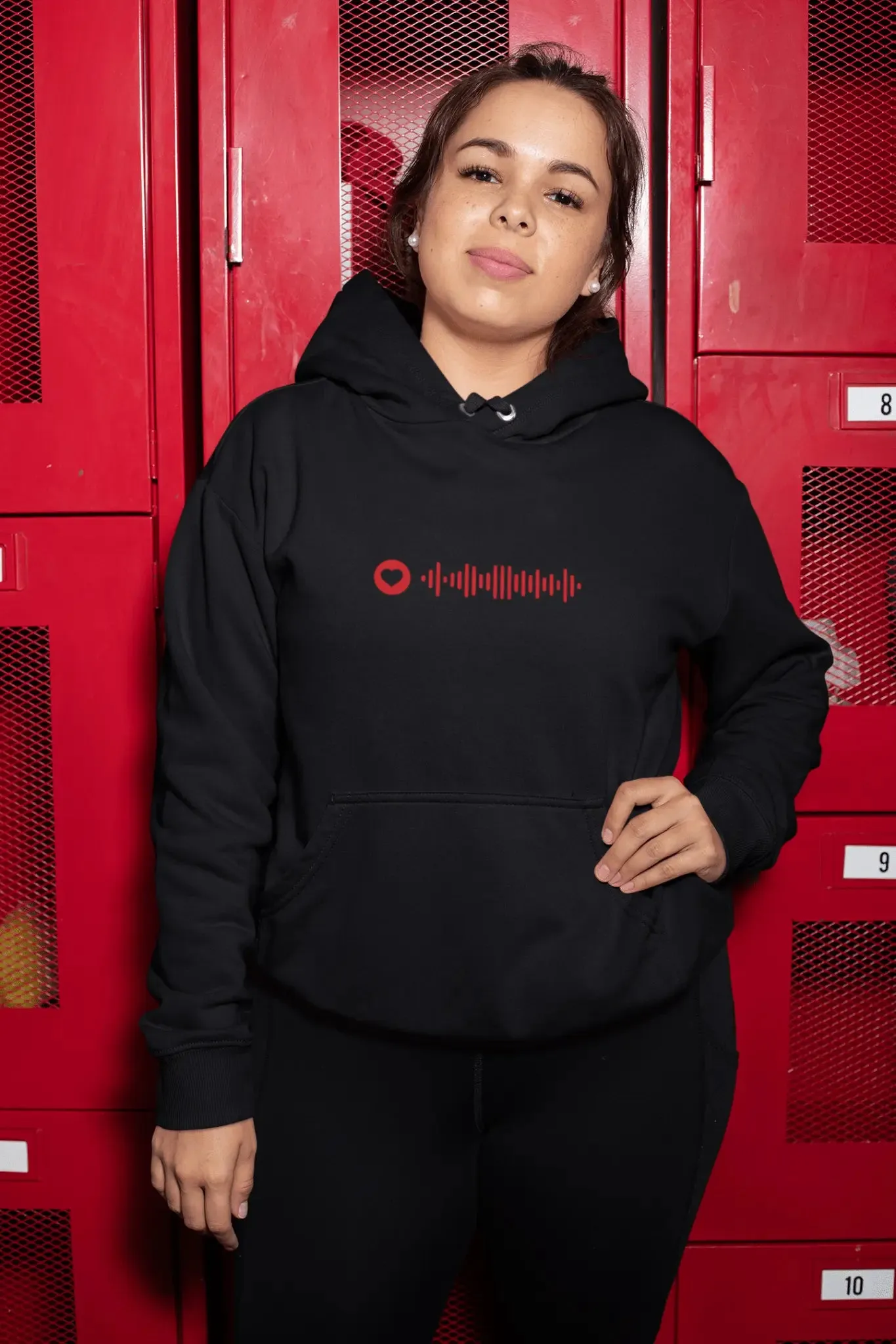 Spotify Music Code Embroidered Unisex Hoodie