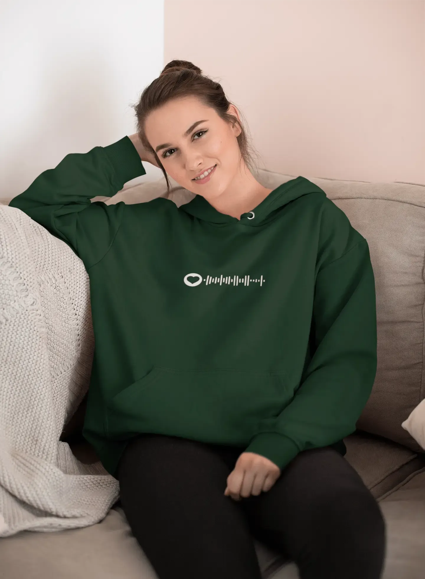 Spotify Music Code Embroidered Unisex Hoodie