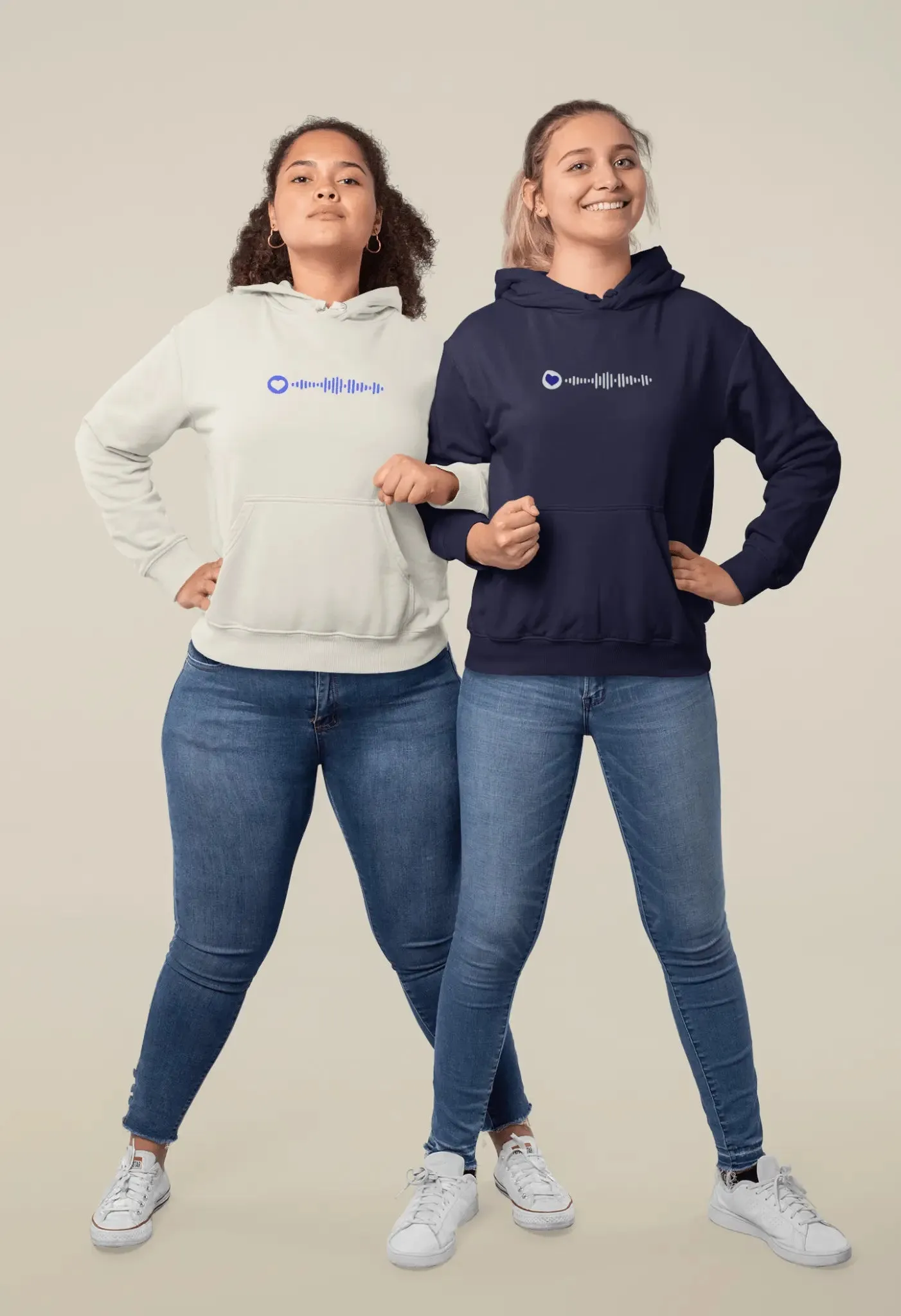 Spotify Music Code Embroidered Unisex Hoodie