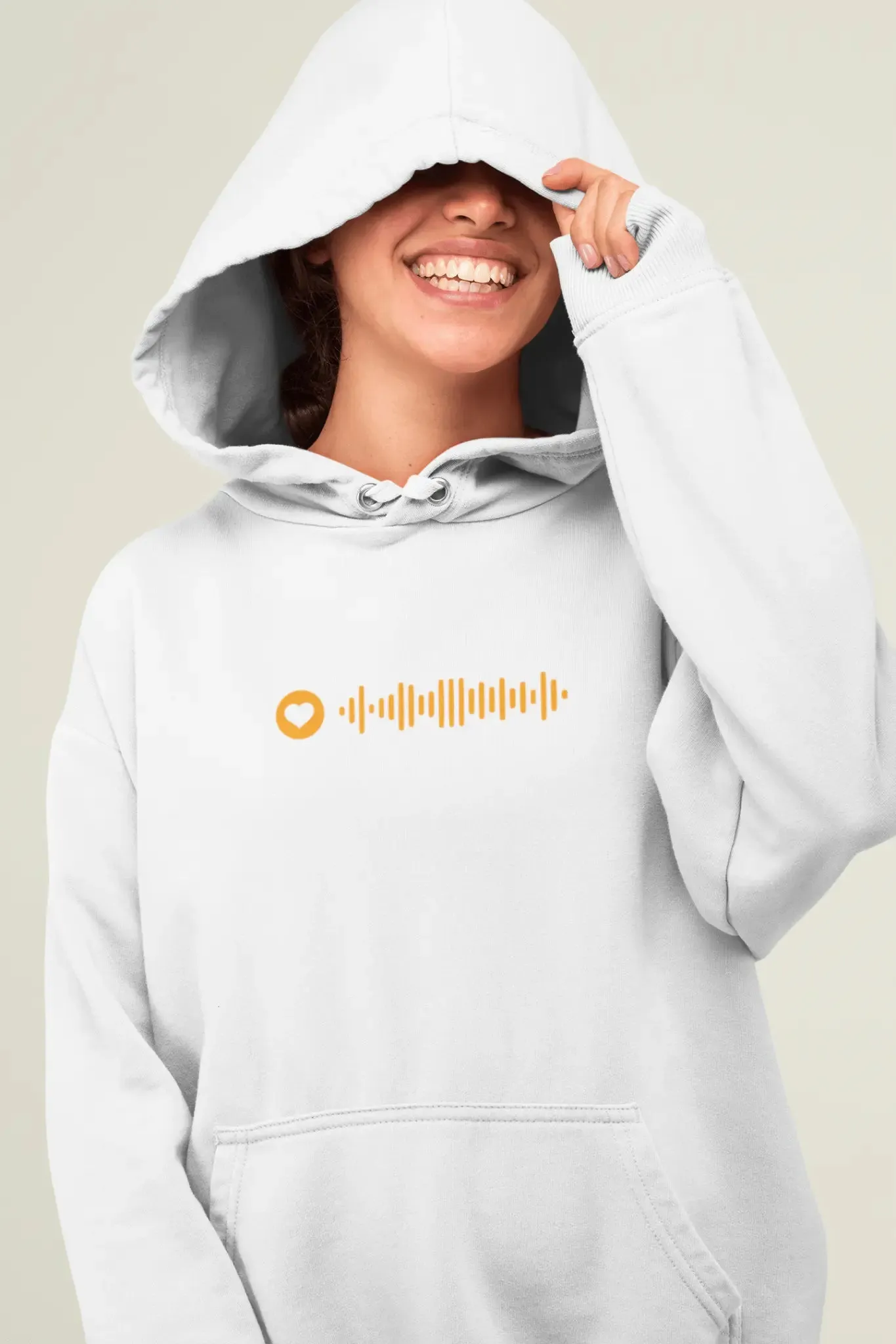 Spotify Music Code Embroidered Unisex Hoodie