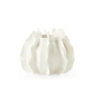 Spring Flower Low Vase / Blanc de Chine