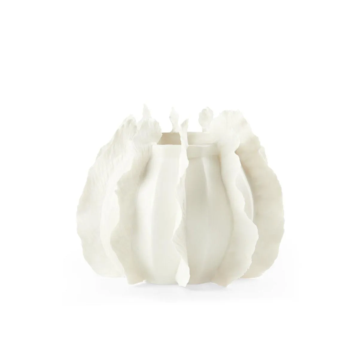 Spring Flower Low Vase / Blanc de Chine