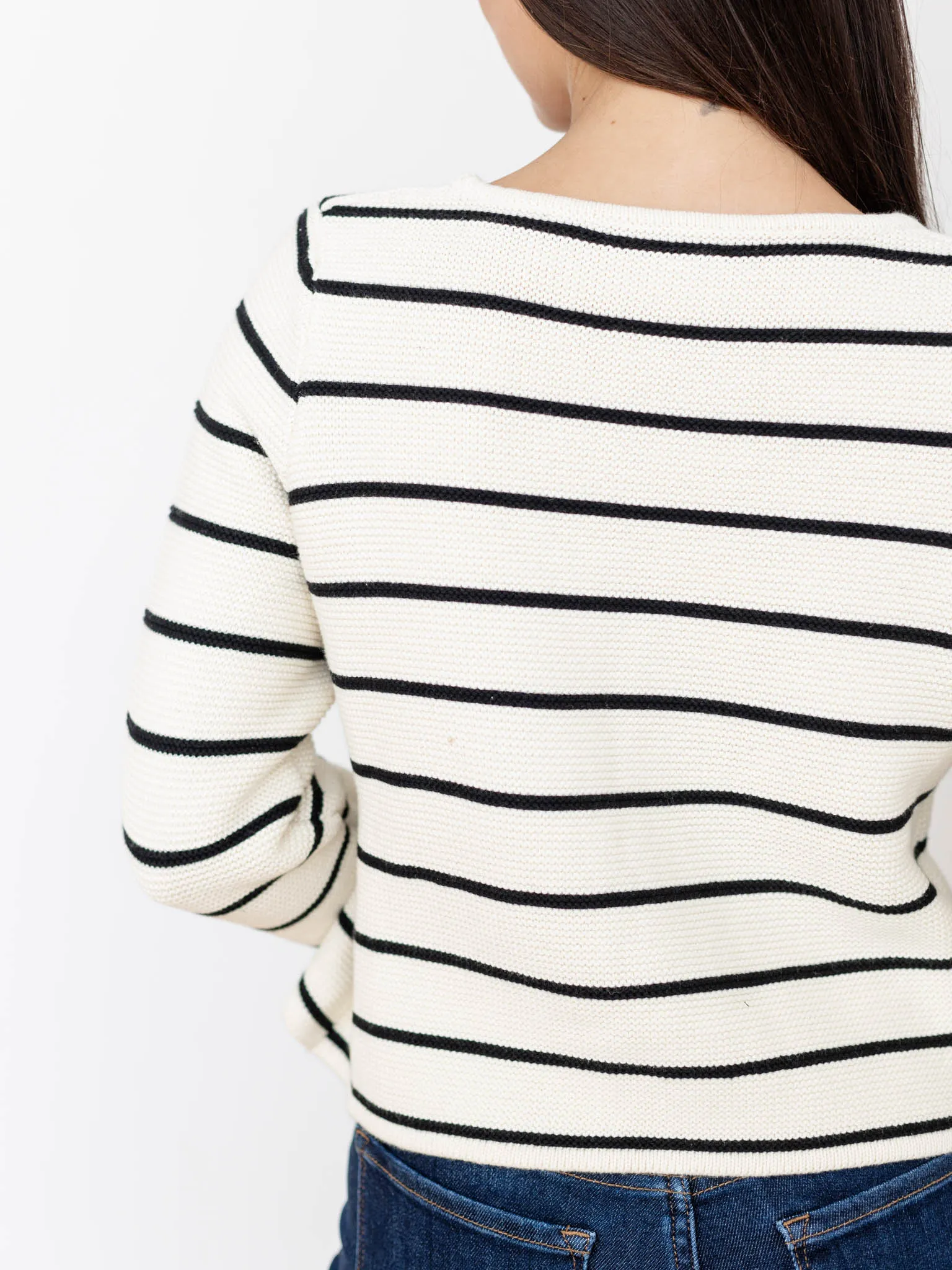 Striped Tied Front Cardigan