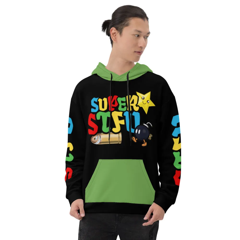 Super STFU Unisex Hoodie - Black/Green