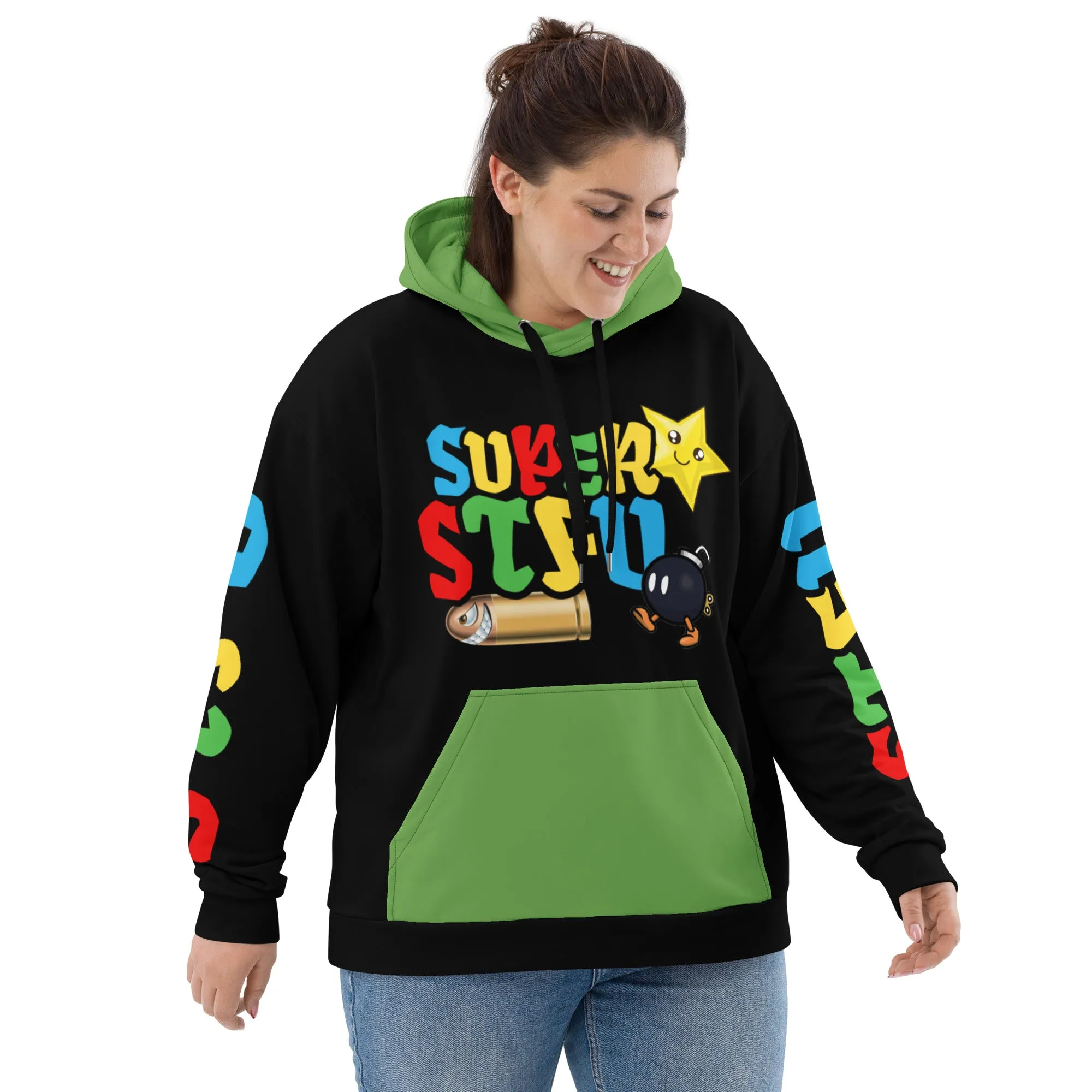 Super STFU Unisex Hoodie - Black/Green