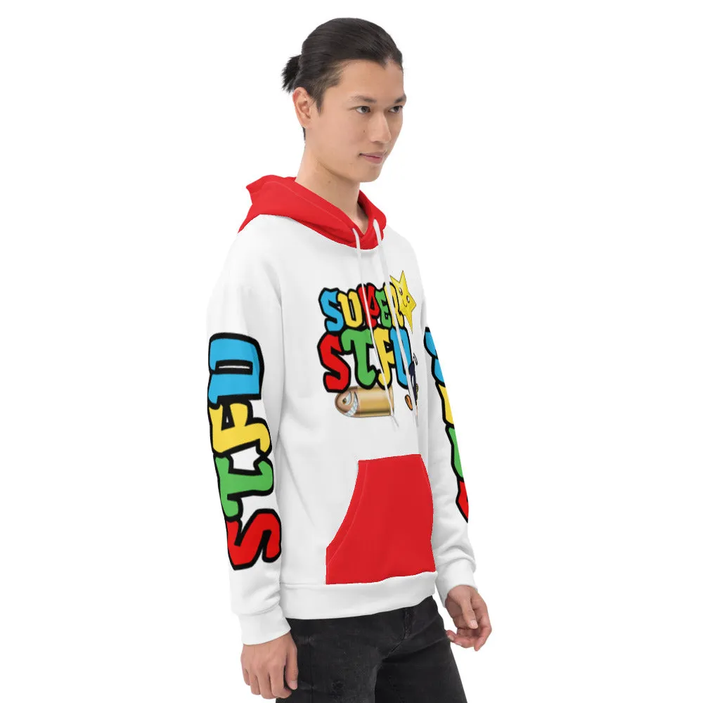 Super STFU Unisex Hoodie - White/Red