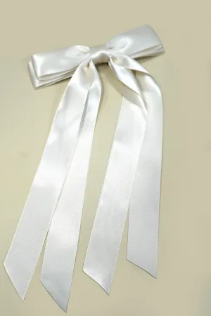 The Jojo Double Bow Satin Hair Clip