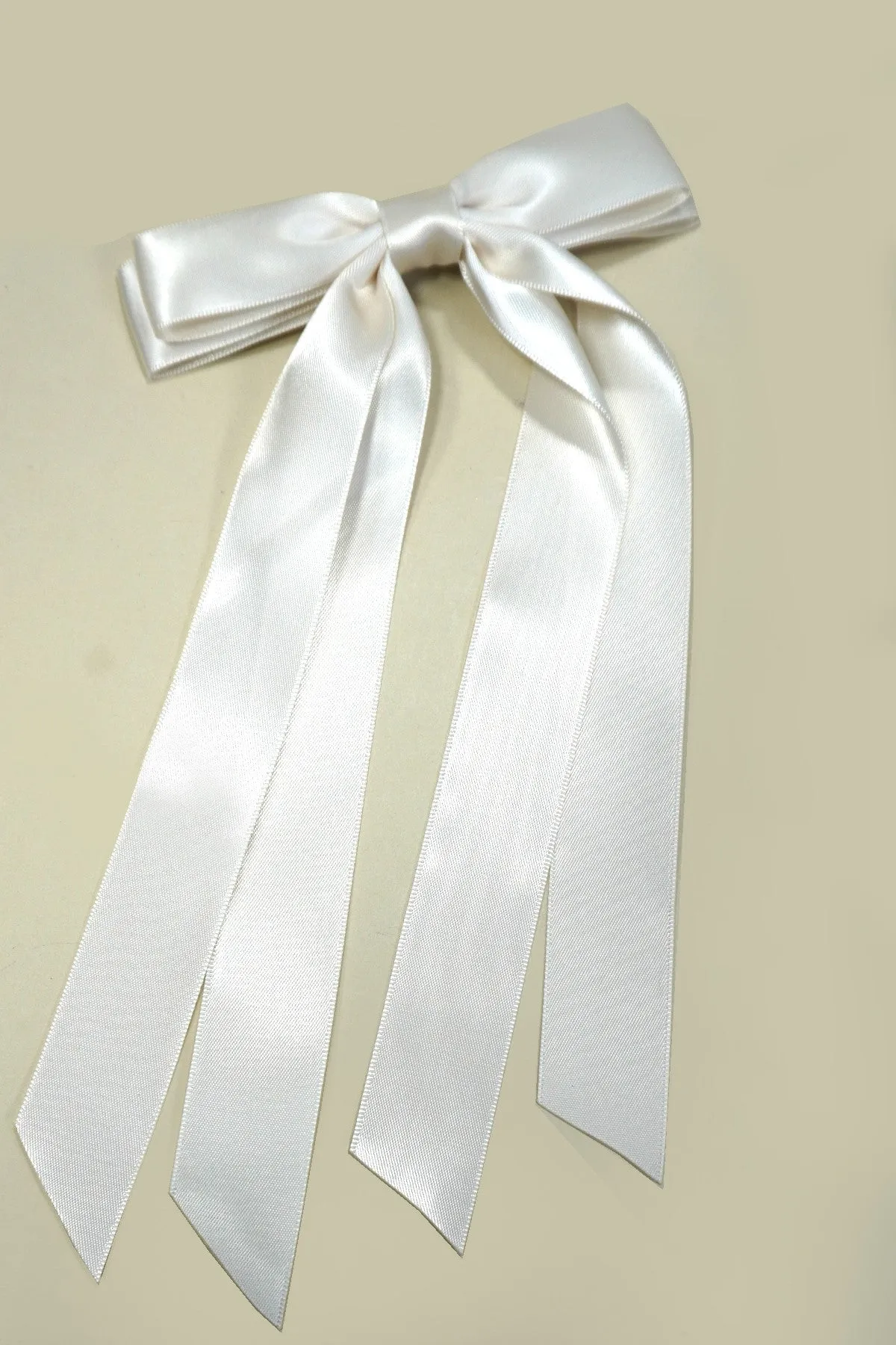 The Jojo Double Bow Satin Hair Clip