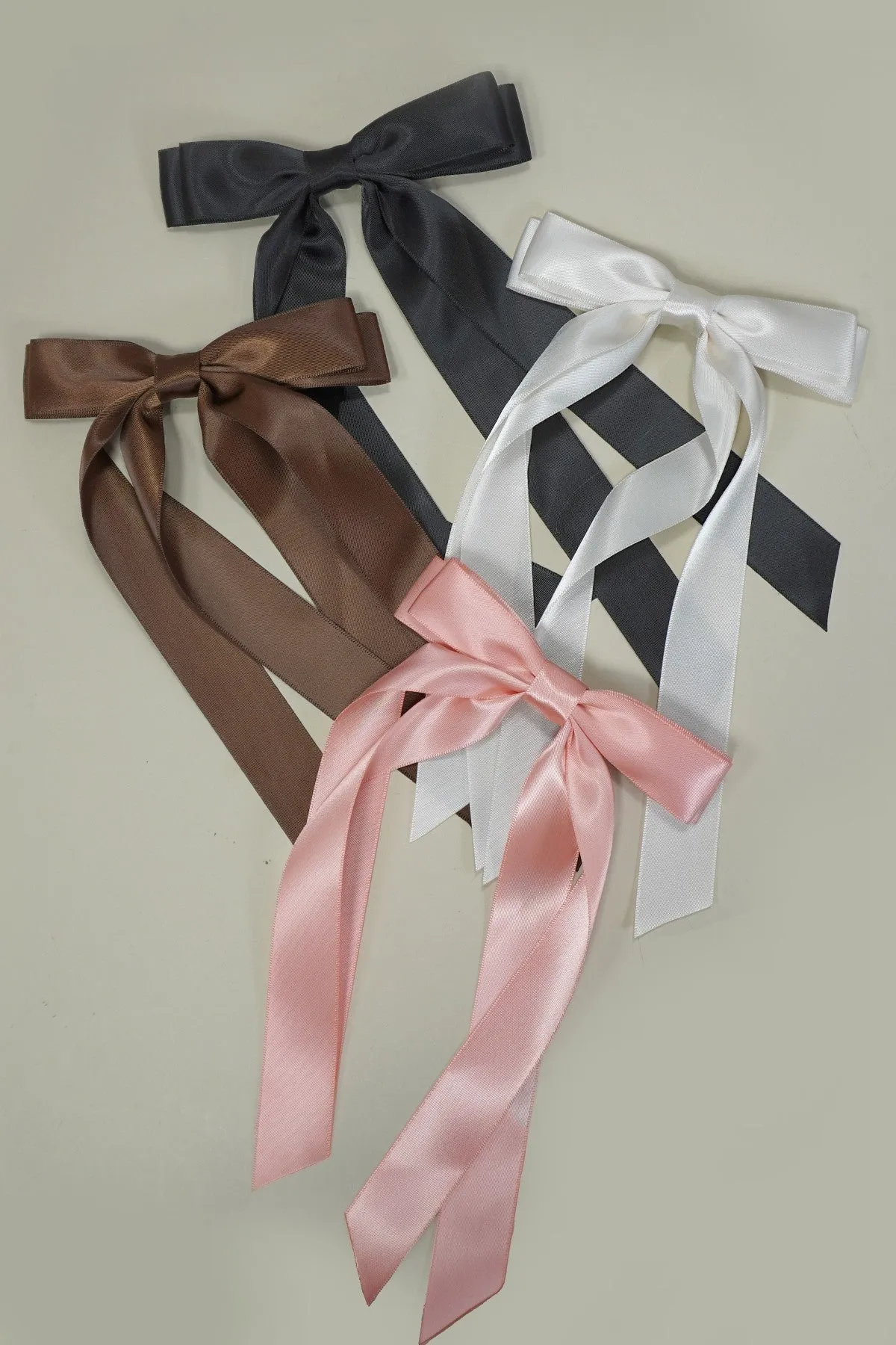 The Jojo Double Bow Satin Hair Clip