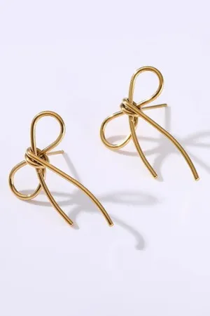 The Miliana 18K Gold Plated Bow Stud Earrings