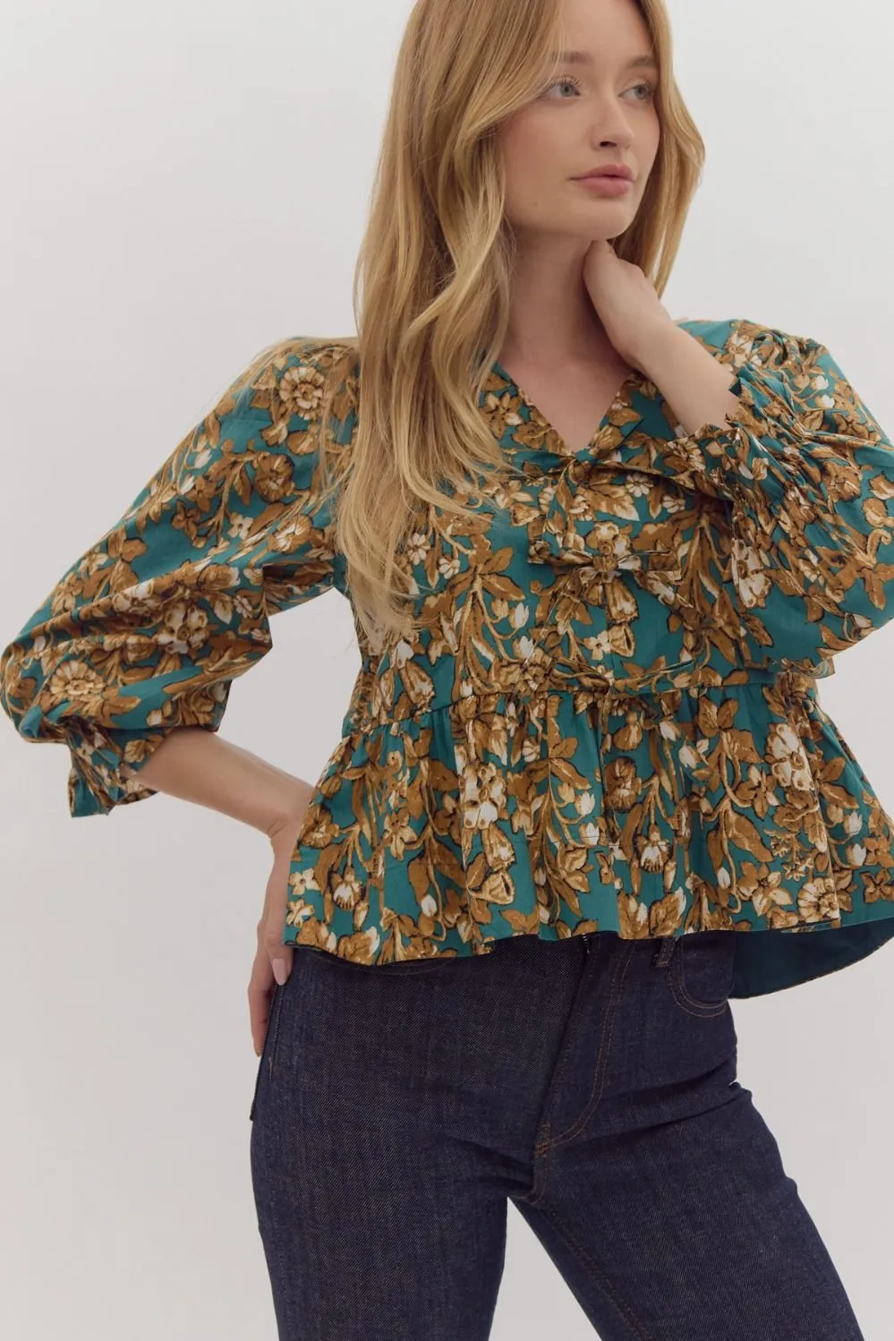 Timeless Beauty Top: Emerald Mix