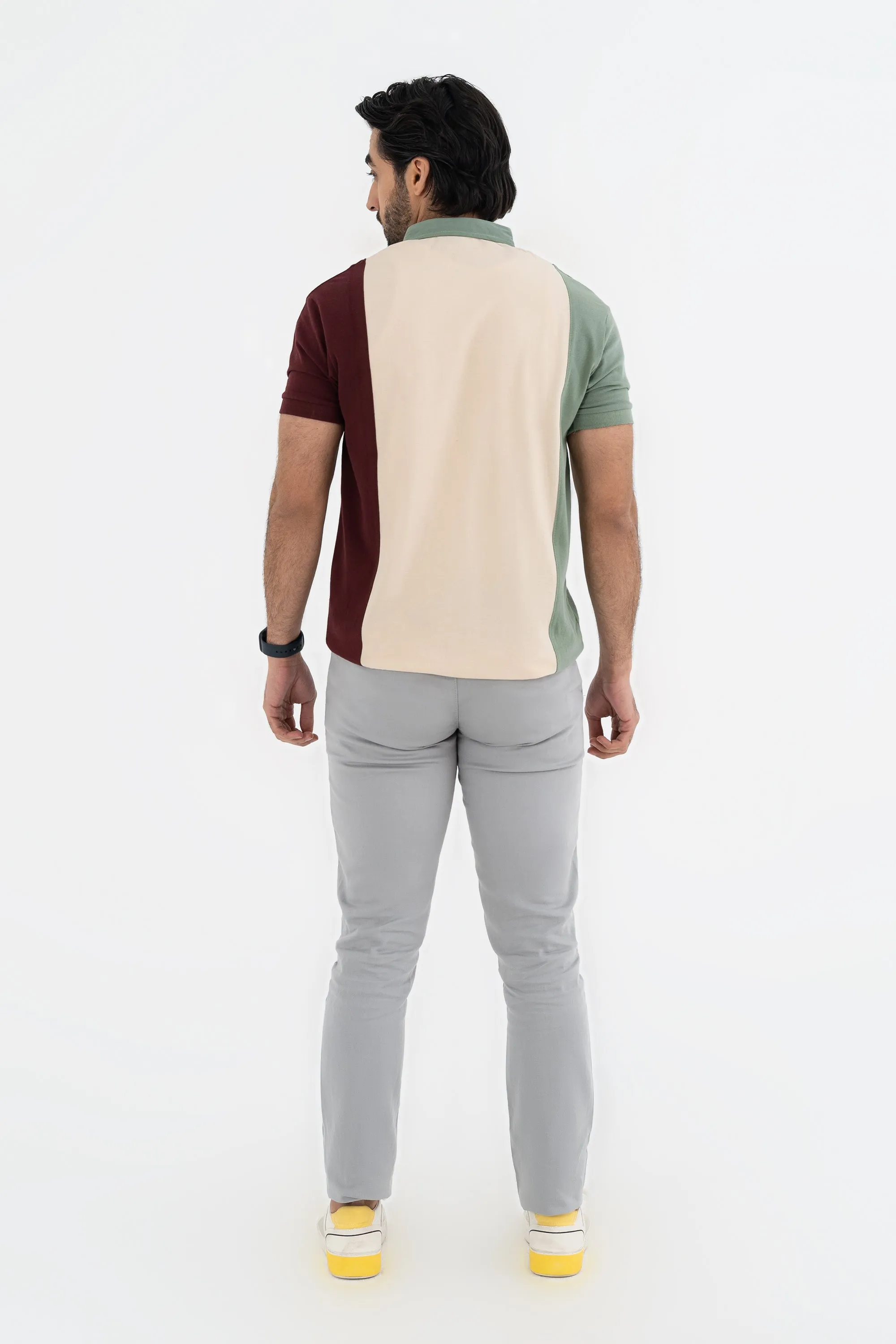 Tri-Colored Polo Shirt
