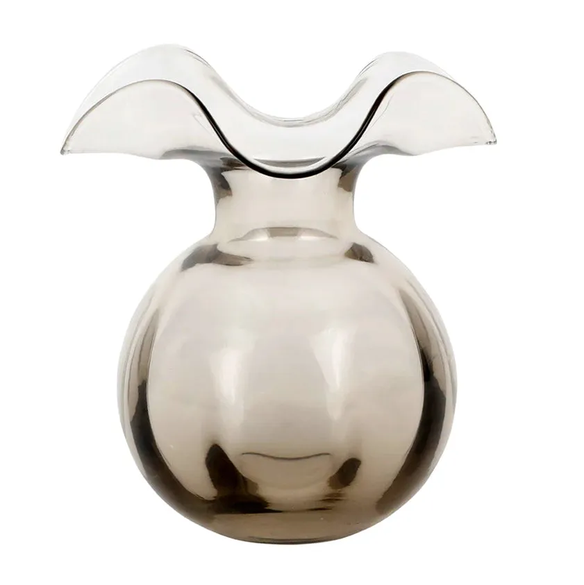 Vietri Hibiscus Gray Medium Fluted Vase
