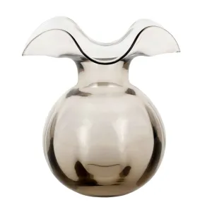 Vietri Hibiscus Gray Medium Fluted Vase