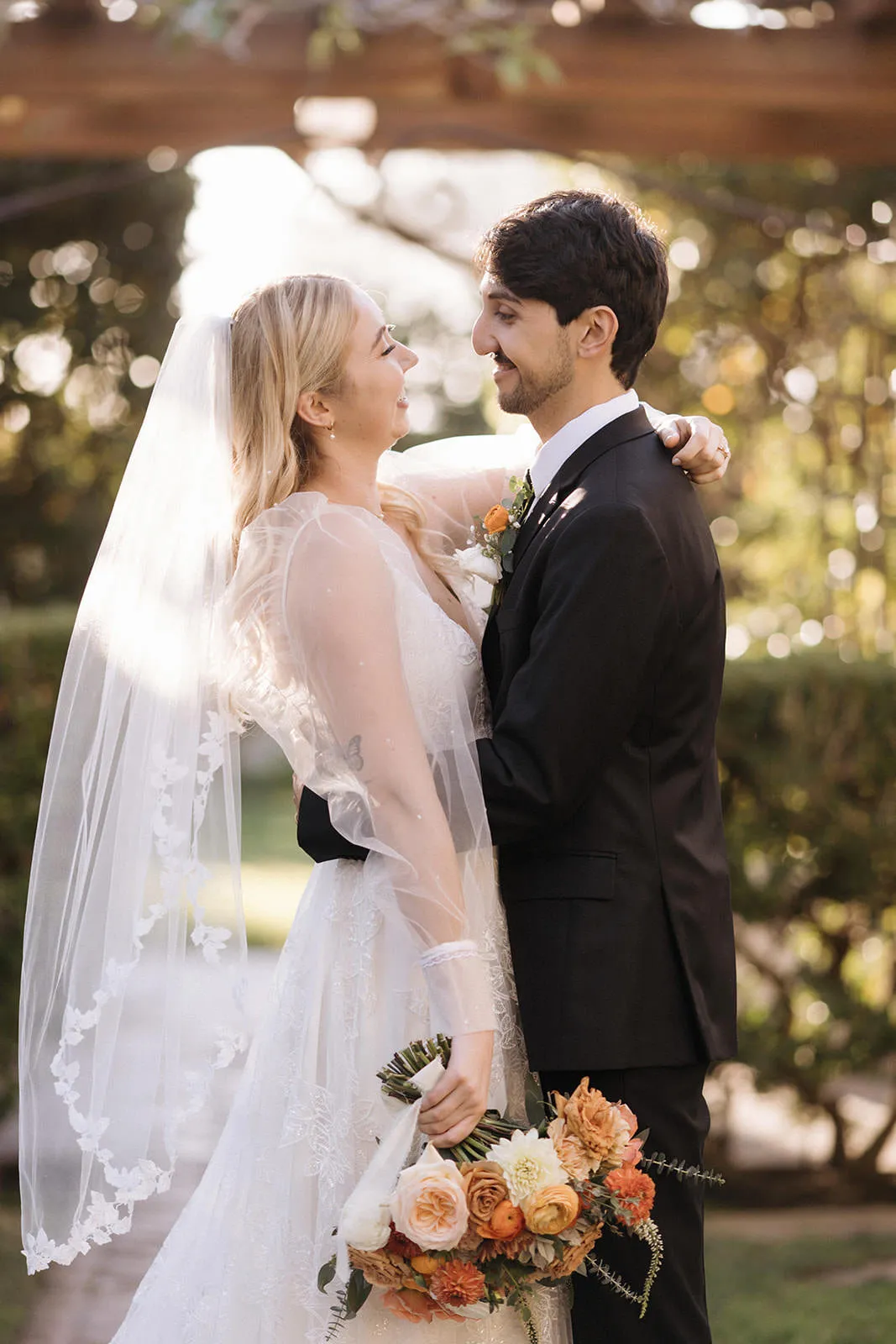 Vine & Leaf Fingertip Wedding Veil, Whimsical Bridal Veil