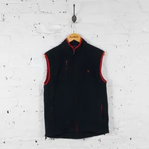 Vintage Ralph Lauren Polo Sleeveless Fleece - Black/Red - M