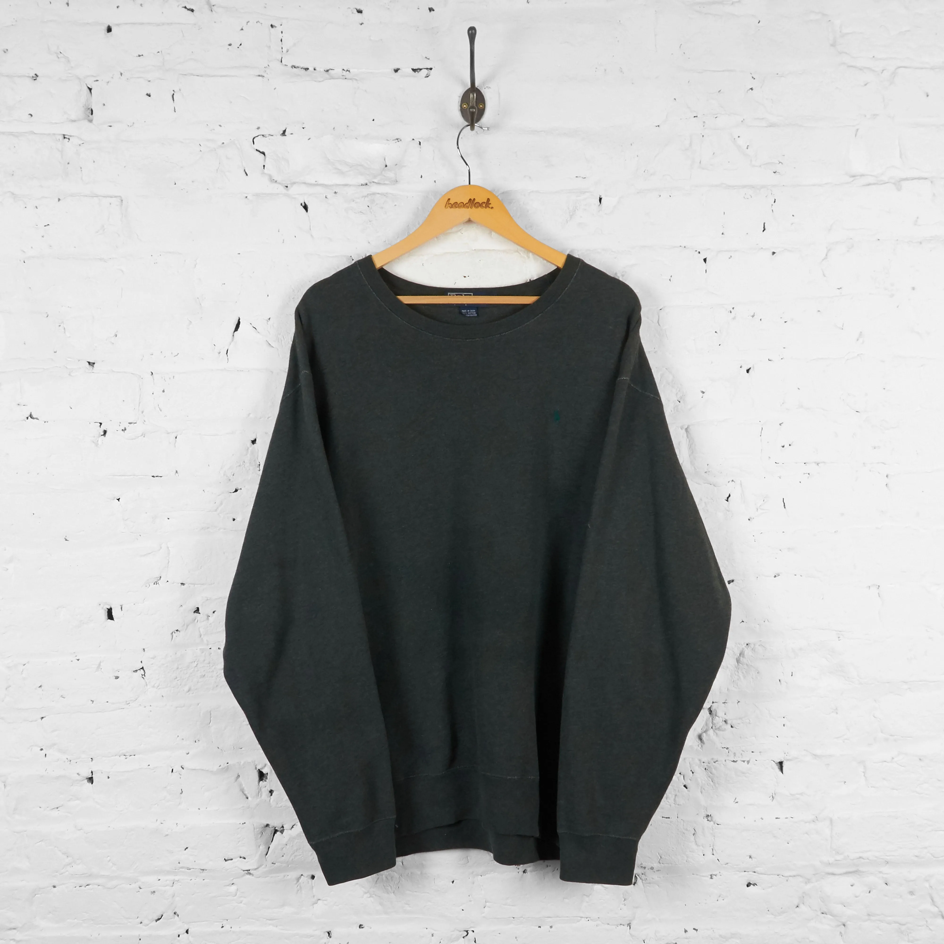 Vintage Ralph Lauren Polo Sweatshirt - Grey - XL