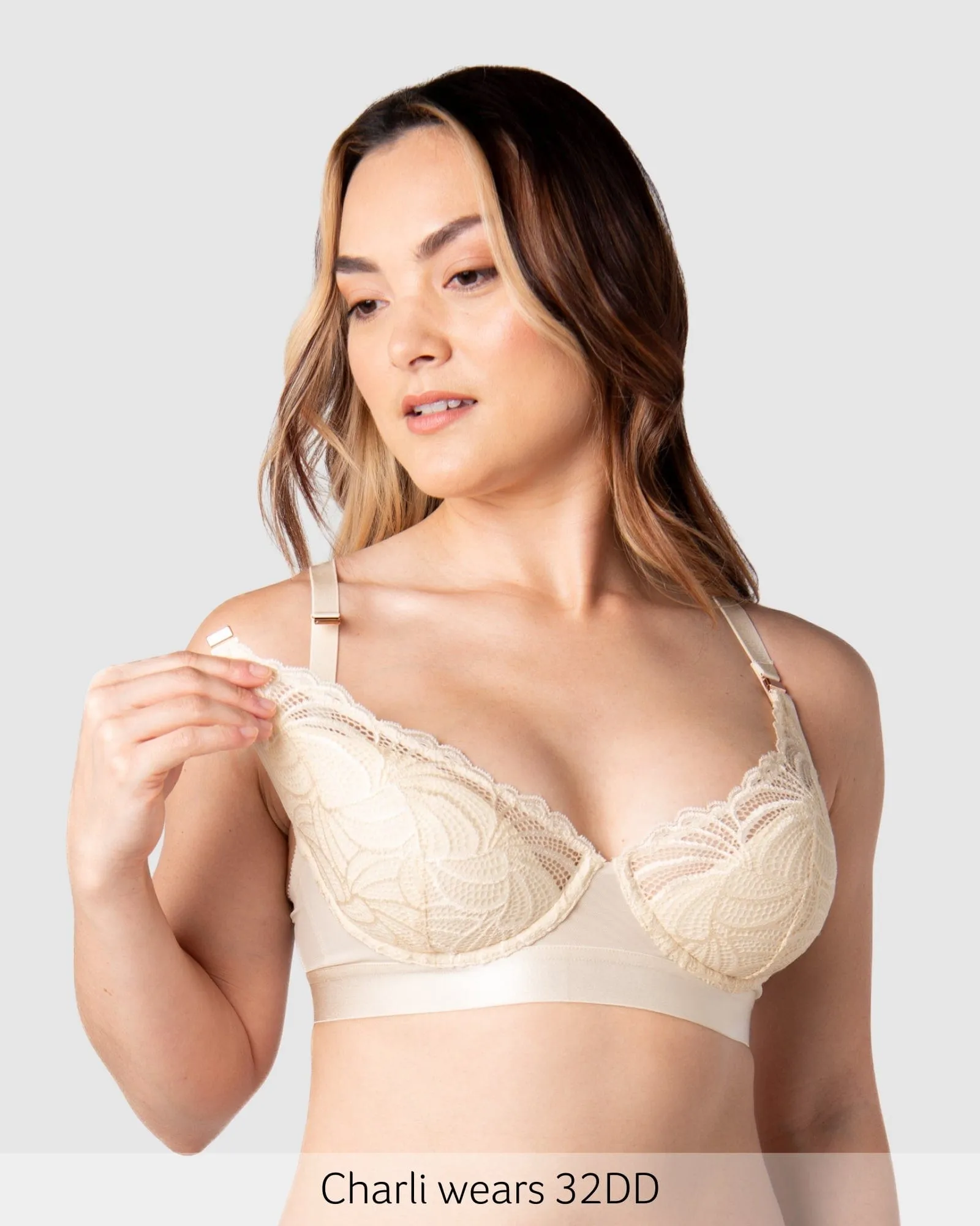 Warrior Plunge Nursing Bra - Ivory
