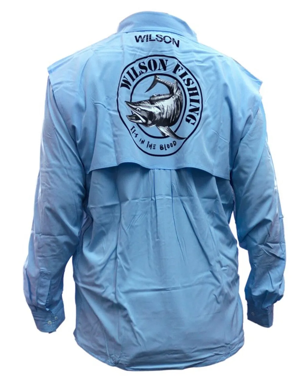 Wilson Outdoors Long Sleeve Fishing Shirt - Blue