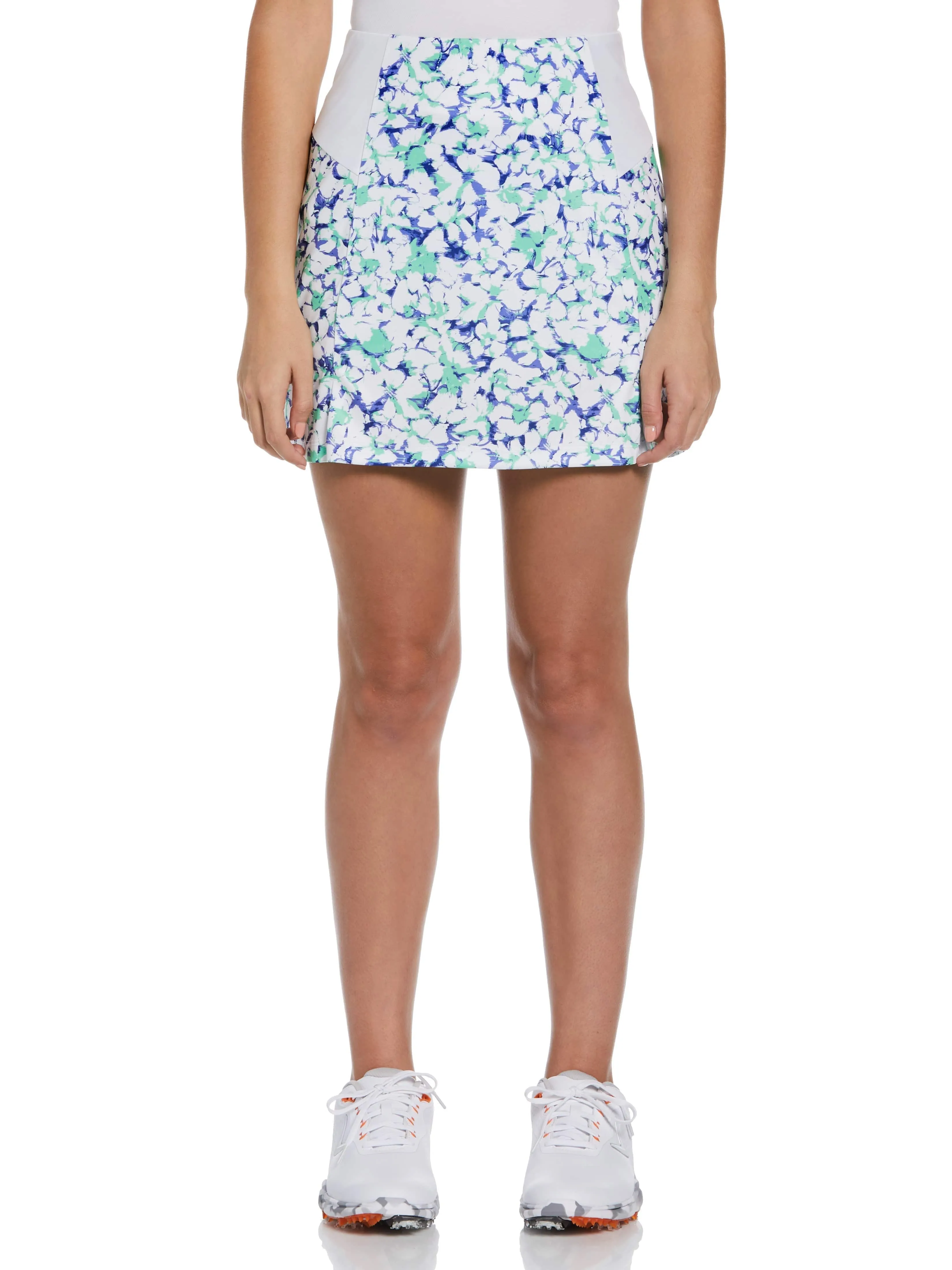 Women's Abstract Floral Printed Golf Skort with Slits
