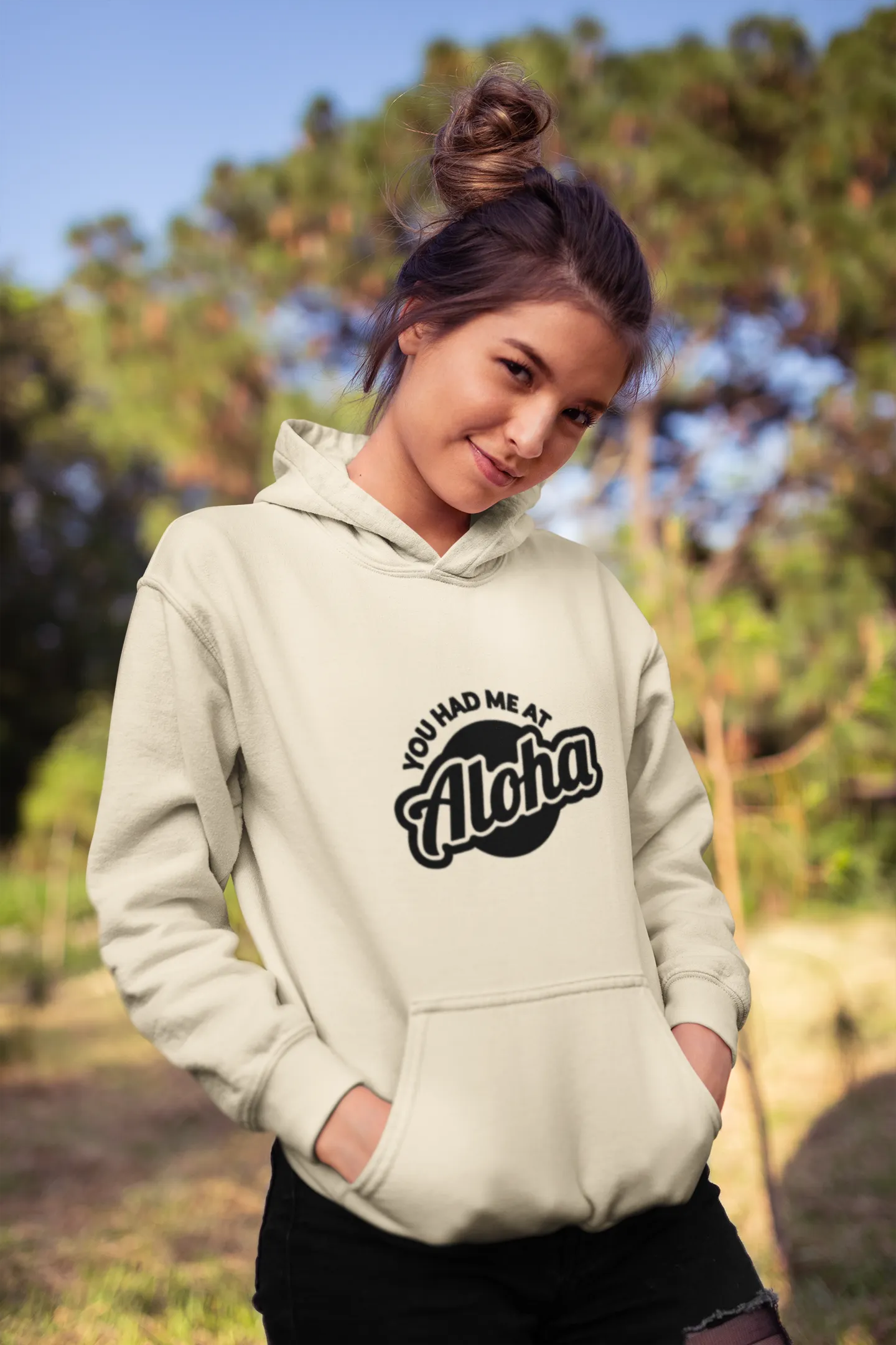 YOU HAD ME AT ALOHA SOFT STYLE HOODIE