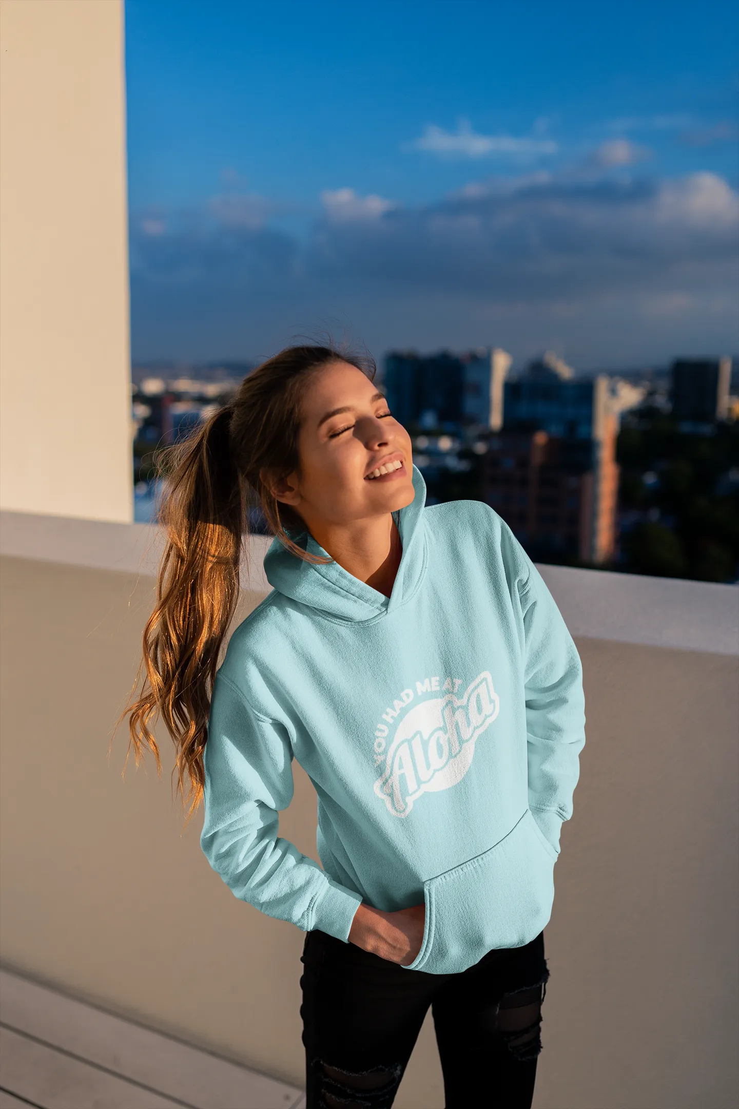 YOU HAD ME AT ALOHA SOFT STYLE HOODIE